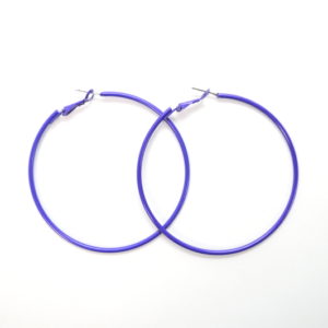 Purple Hoop Earrings-0