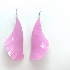 Pink Wings Chandelier Earrings-0
