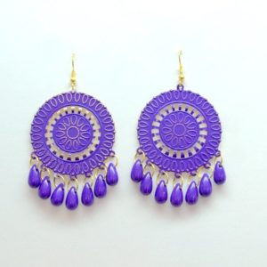 Purple Chandelier Earrings-0