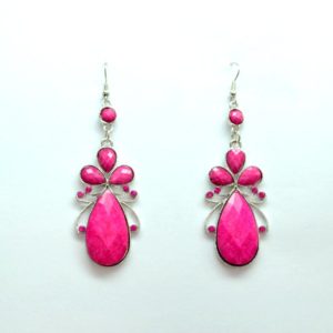 Hot Pink Chandelier Earrings-0