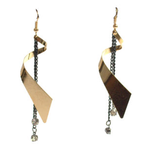 Black And Gold Earrings-0
