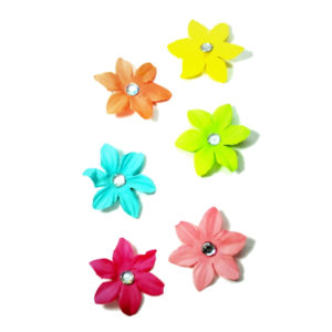 Multicolor Clip Flowers-0