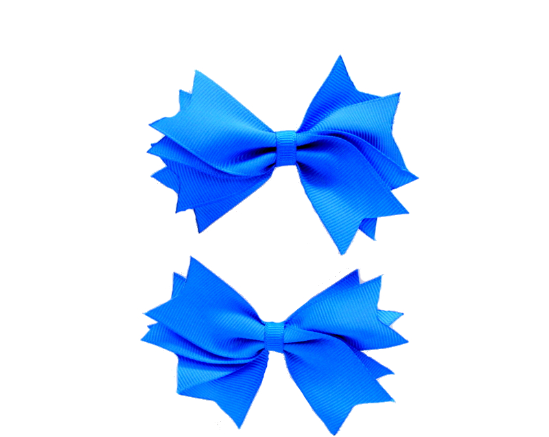Blue Hair Bow Clip for Girls - wide 2